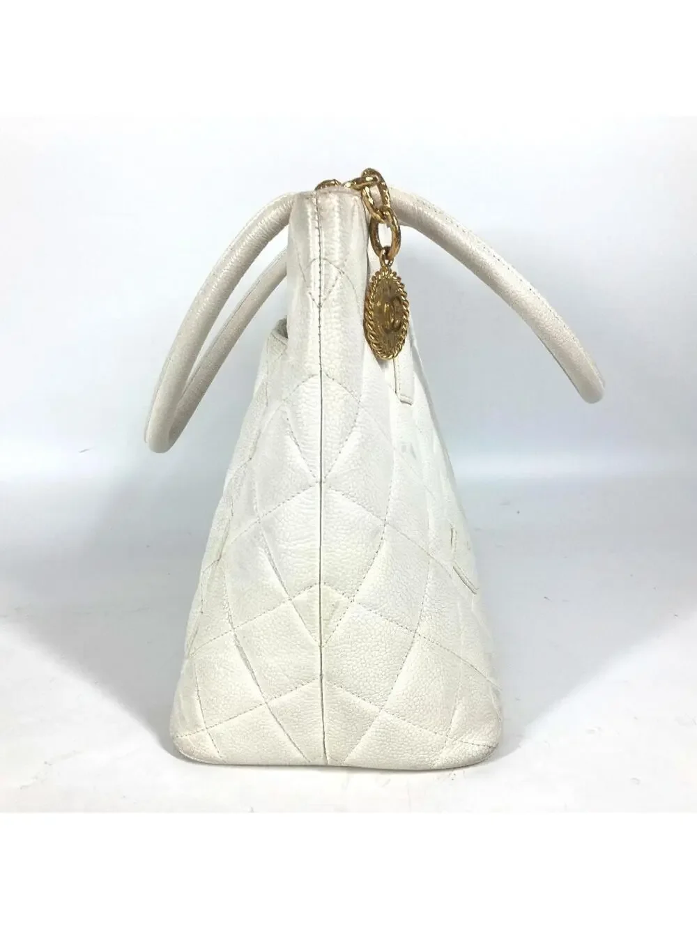 Chanel Medallion Tote Quilted Caviar #309798C13B
